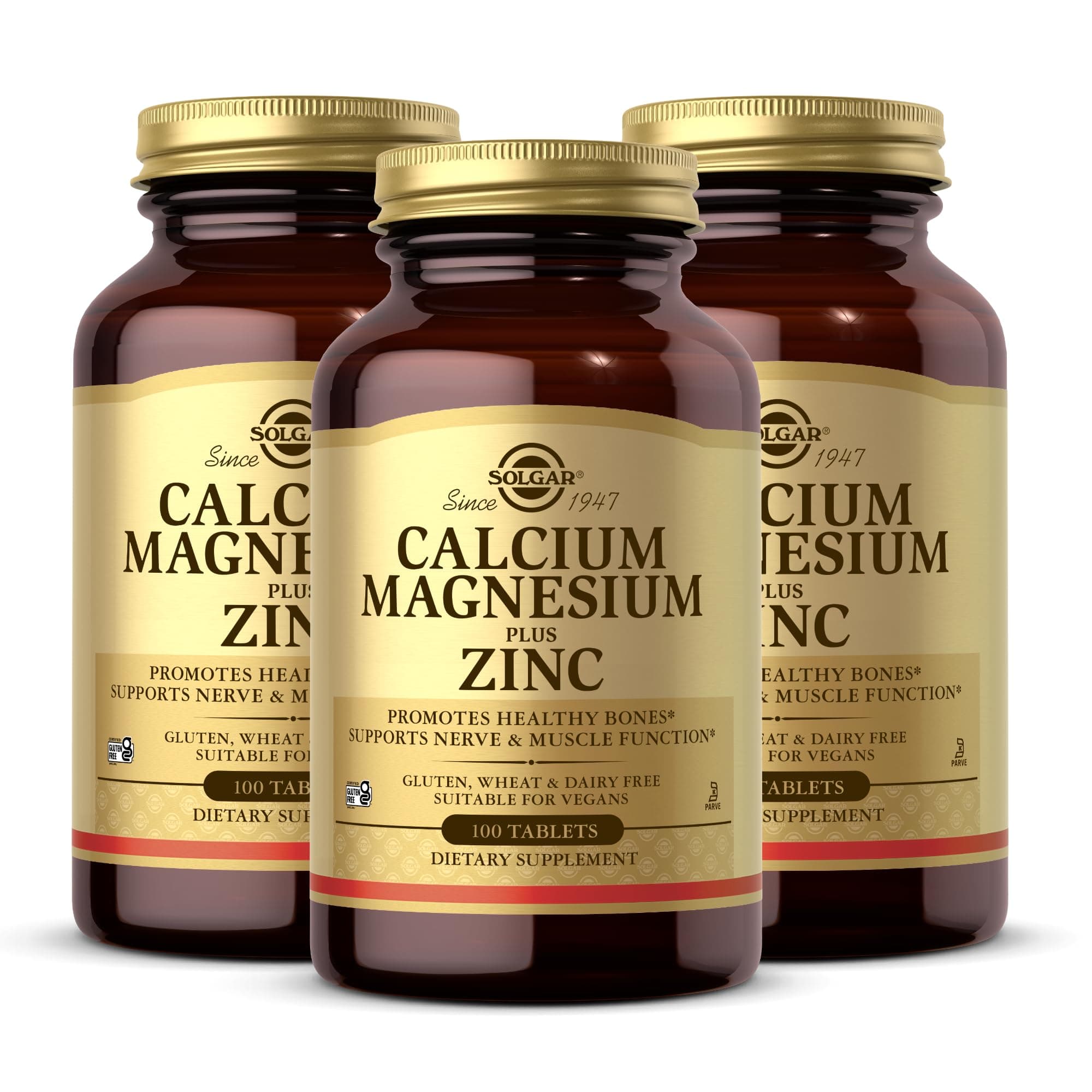 Calcium Magnesium Plus Zinc 100 Tabs 3-Pack