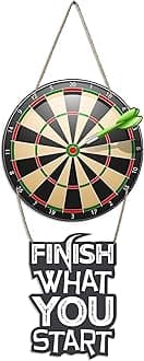 Artvibes Dart Board Printed Wooden Wall Hanging with Quotes for Home Decor