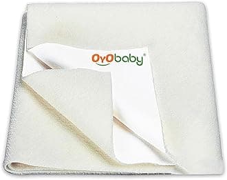 OYO BABY Water Resistant Bed Protector Baby Dry Sheet with Ultra absorbance -X-Large(200 cm X 140 cm), Ivory