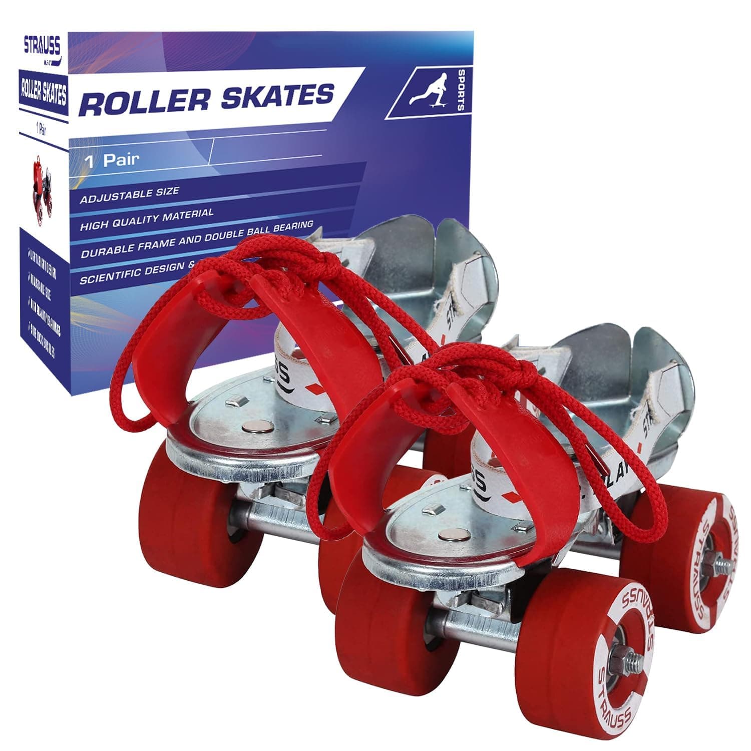 Roller Skates(Silver, Black, Red)