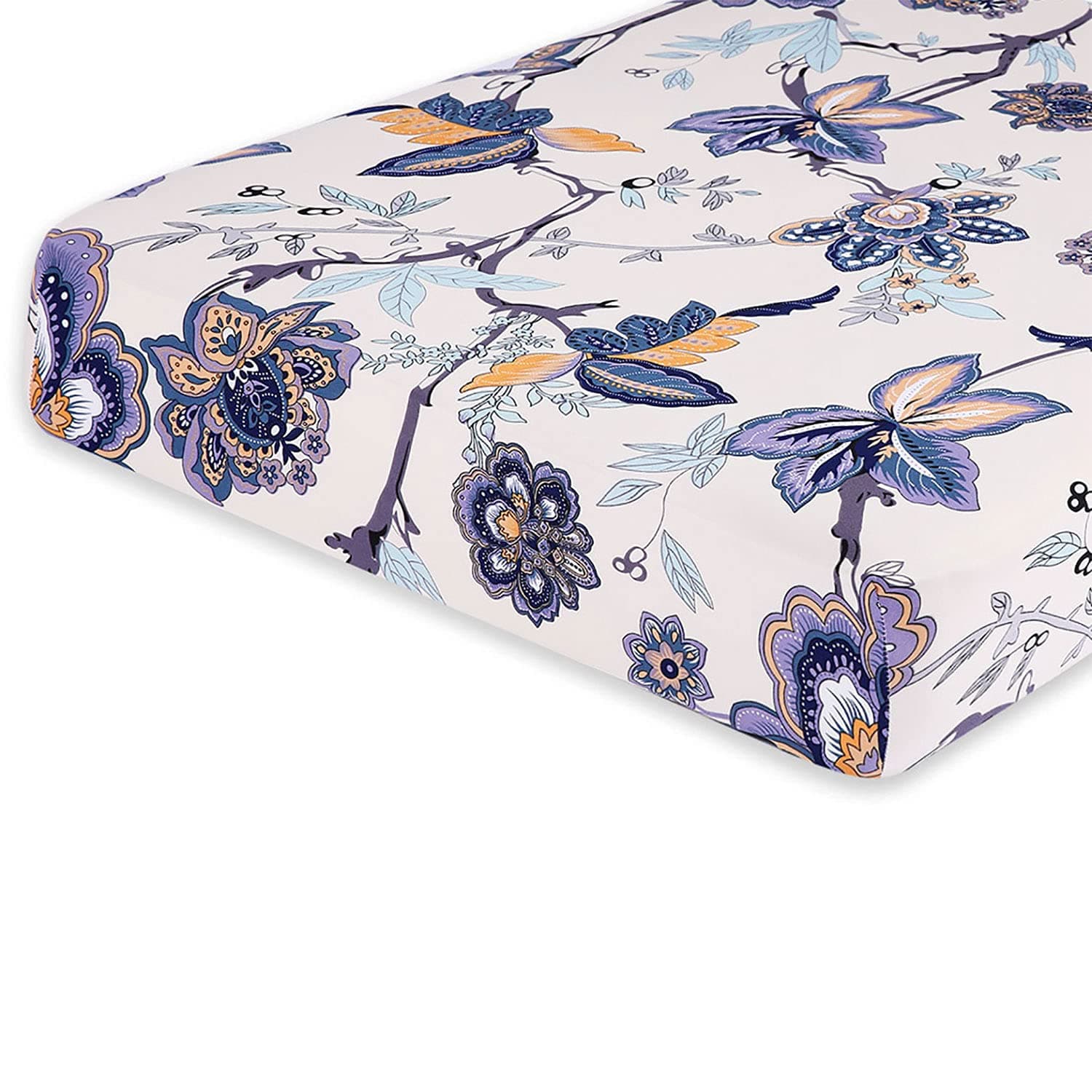 hyha Printed Sofa Couch Cushion Covers Replacement Couch Seat Covers Stretch Sofa Seat Cover Furniture Protector Sofa Slipcover Soft Flexibility with Elastic Bottom (Large,Vintage Flower)