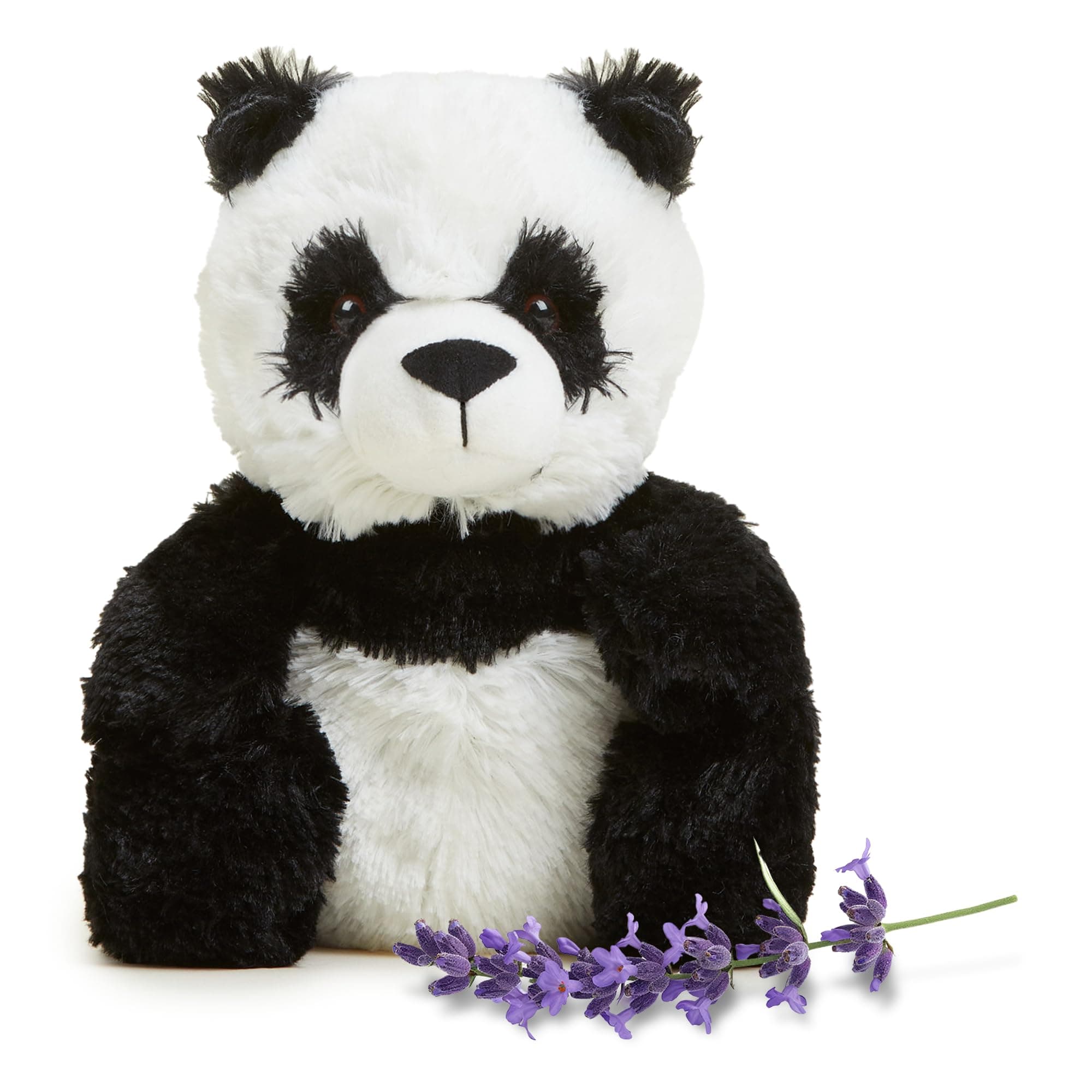 Warmies Panda Microwavable, Hot or Cold for Cool Relaxation and Warm Relief, Lavender Scented Cozy Plush Animal