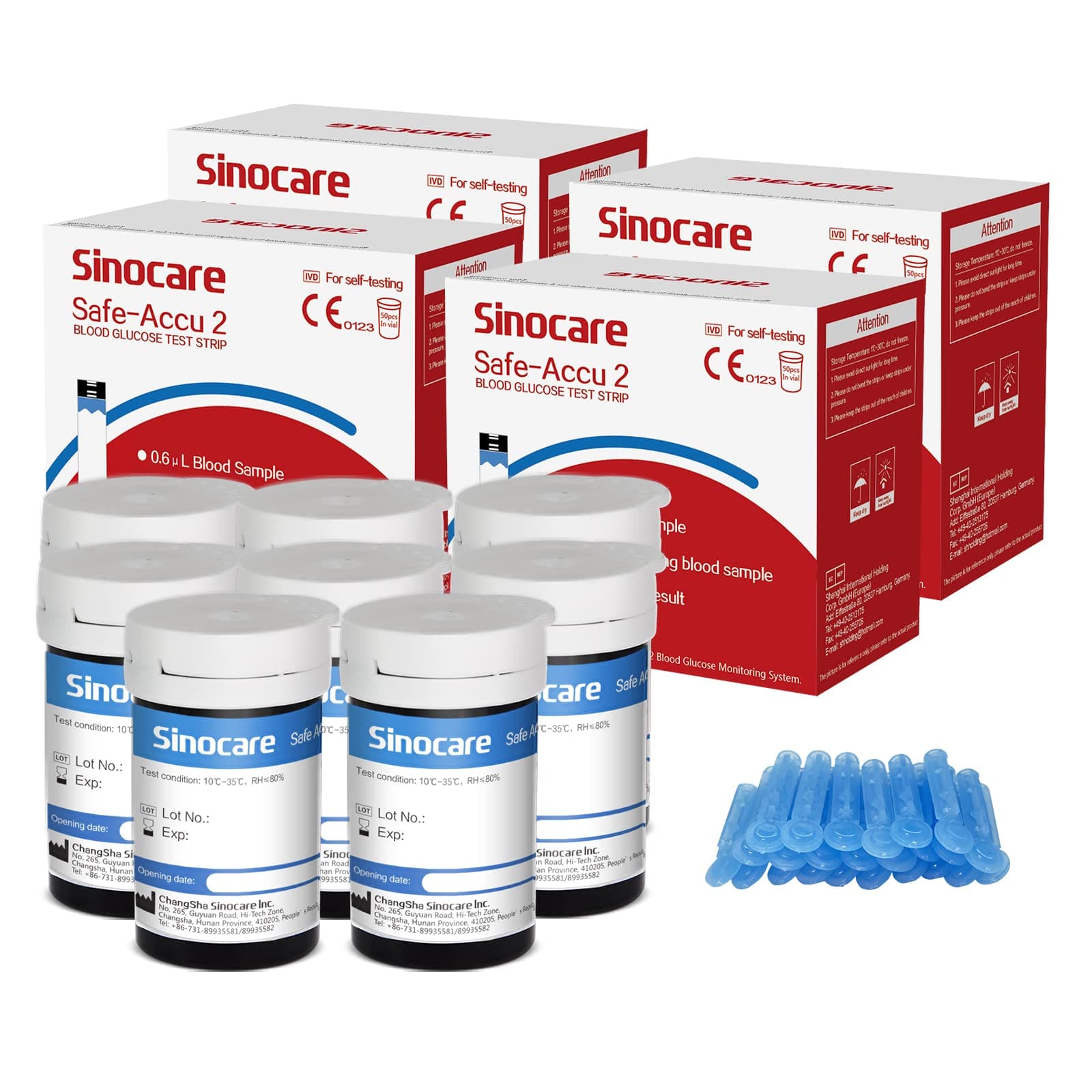 sinocare (Safe Accu2) Glucose test Strips x 200