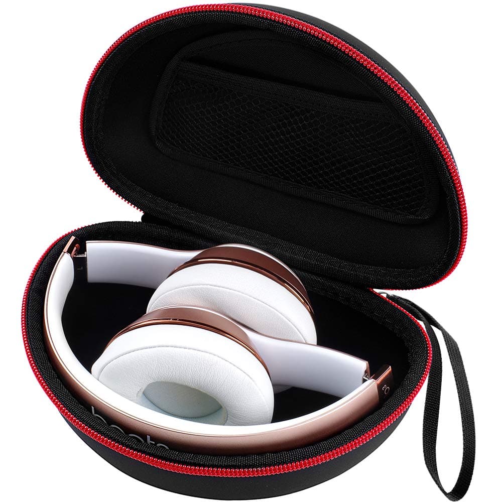 Headphone Case Compatible with Beats Solo 4, Studio Pro, Solo3, Studio3, Solo2, Solo Pro - Protective Storage Box with Waterproof Zipper for Bluetooth Headphones - Black