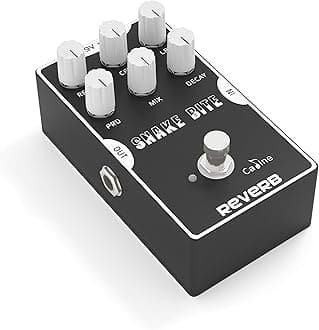 CP-26 Snake Bite Digital Reverb Guitar Pedal, Hall Reverb Effect, True Bypass, Durable Aluminum Alloy Housing for Electric Guitar