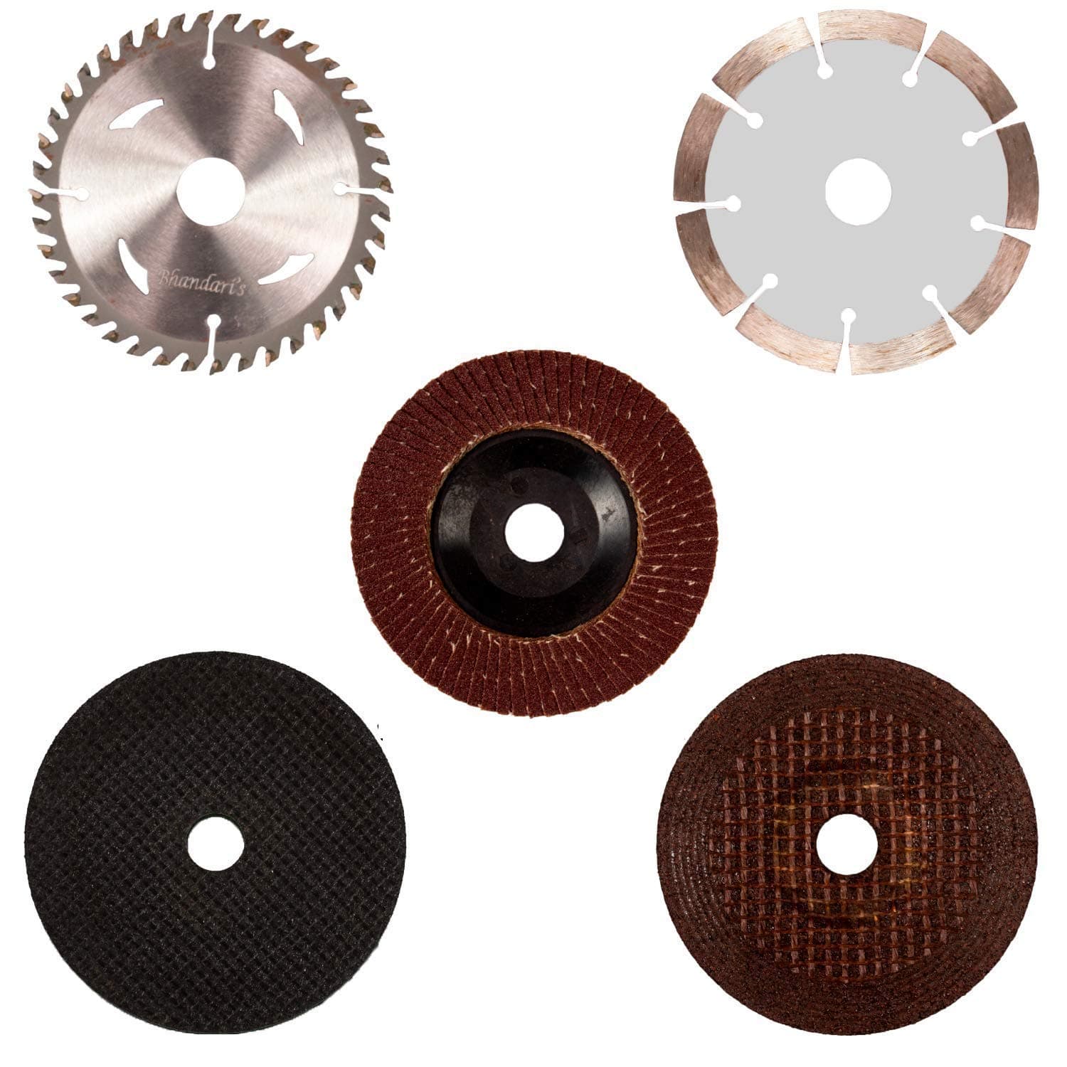 Kinora Professional Cutting Tool Wheel-Grinding Angle Grinder Disc, 4 Inches, 110 mm -Combo Set of 5
