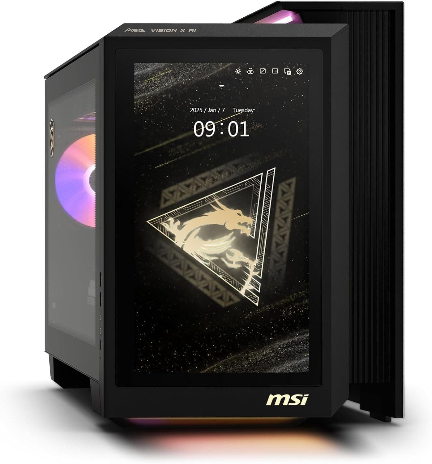 [2025] MSI MEG Vision X AI 2NVZ9-045US (Intel Core Ultra 9 285K, 128GB DDR5 RAM, 2X 2TB NVMe SSD + 2TB HDD, NVIDIA GeForce RTX 5090, Windows 11 Pro) Gaming Desktop PC