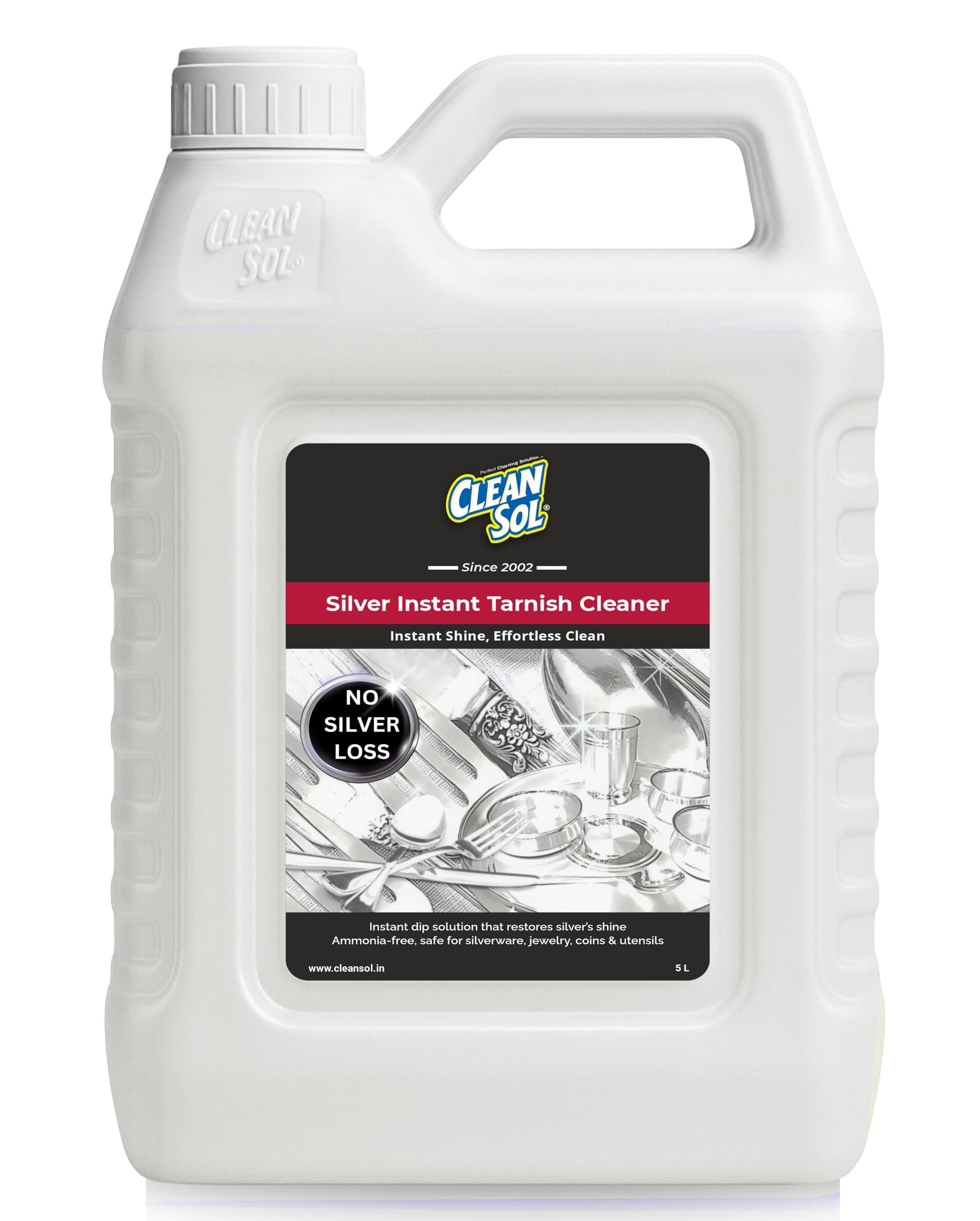 Cleansol Silver Tarnish Liquid Cleaner - 5 Litre