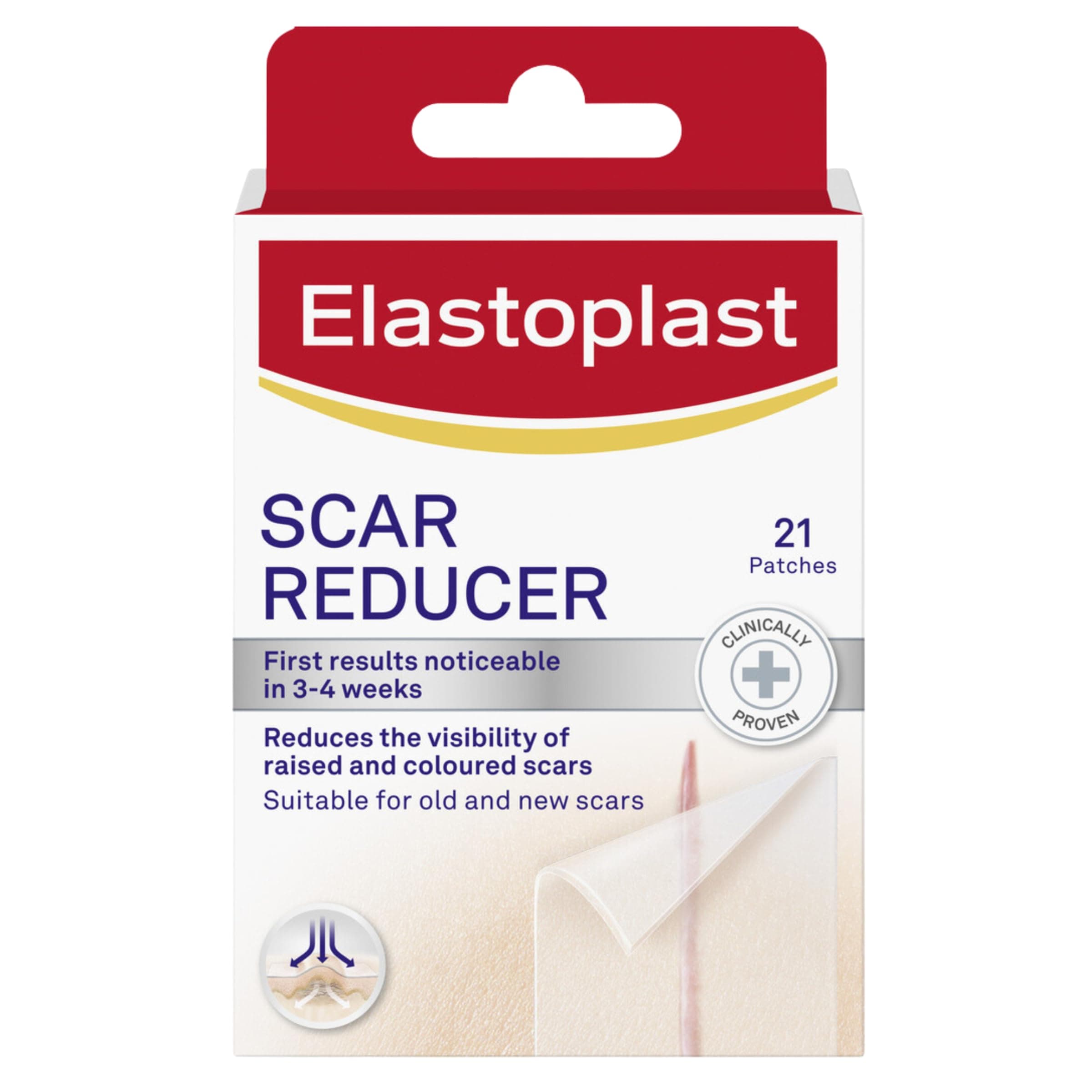 Scar Reducer Plasters (21 Pieces), Quick and Convenient Scar Cover Up Treatment, Scar Sheets to Reduce Visbility of Scars, Scar Plaster Pack for Quick Results