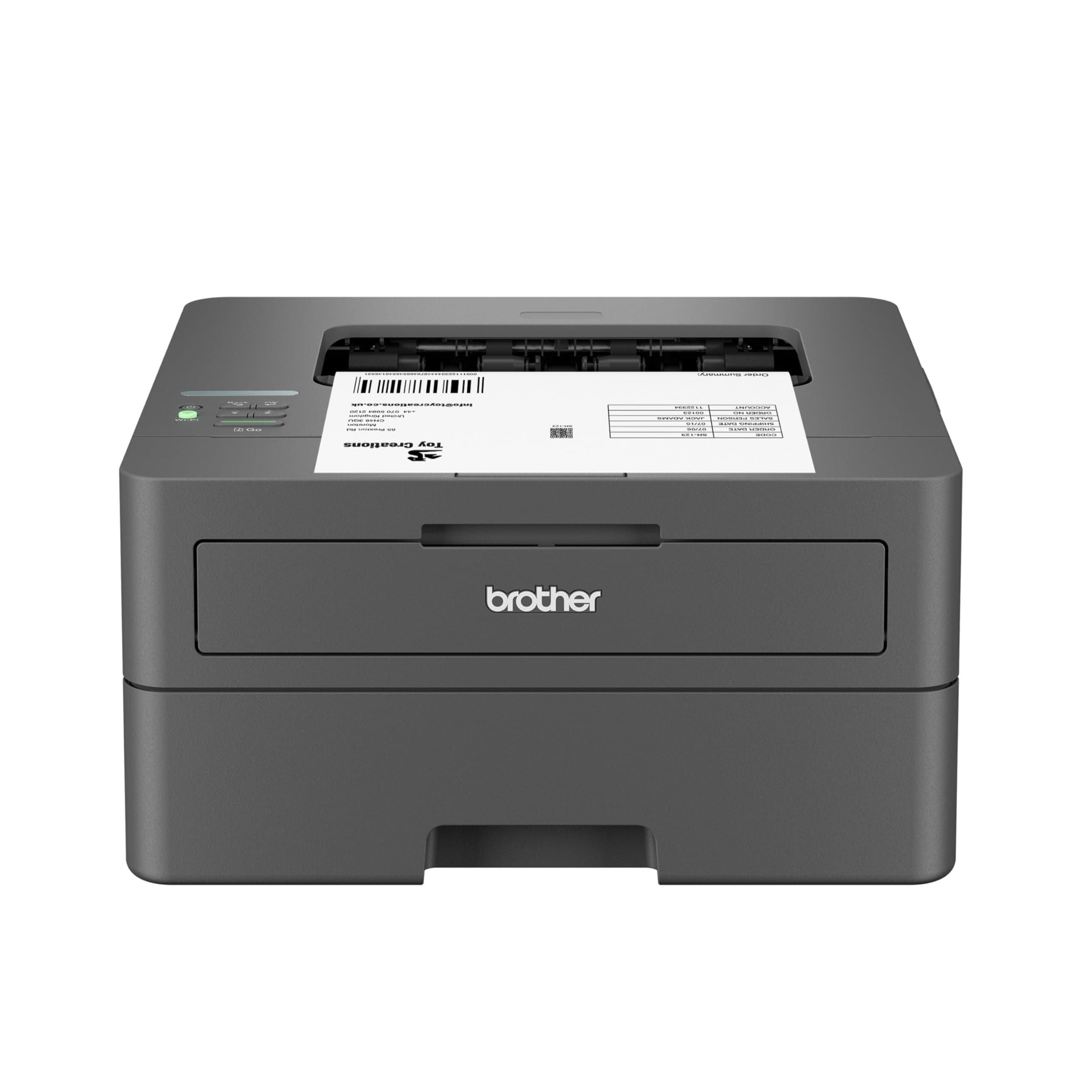Brother HL-L2405W Wireless Compact Monochrome Laser Printer with Mobile Printing, Black & White Output | Includes Refresh Subscription Trial(1), Works with Alexa
