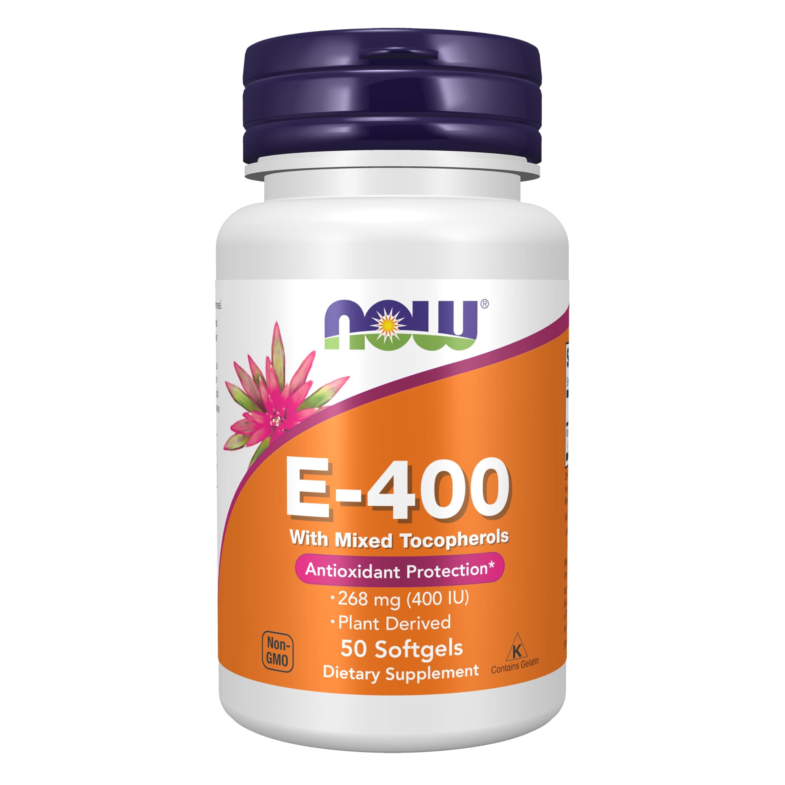 Supplements, Vitamin E-400 IU Mixed Tocopherols, Antioxidant Protection*, 50 Softgels