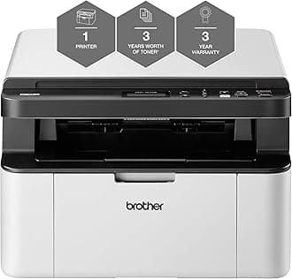 BROTHERDCP-1610W 'All in Box Bundle' Mono Laser Printer - All-in-One, Wireless/USB 2.0, Printer/Scanner/Copier, Compact, A4 Printer, Up to 3 Years’ Worth Of Printing