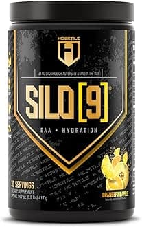 HOSSTILE SILO[9] EAA + Hydration Powder – Essential Amino Acids with Electrolytes, EAA BCAA Intra Workout Powder & Post Workout Recovery, Orange Pineapple, 30 Servings