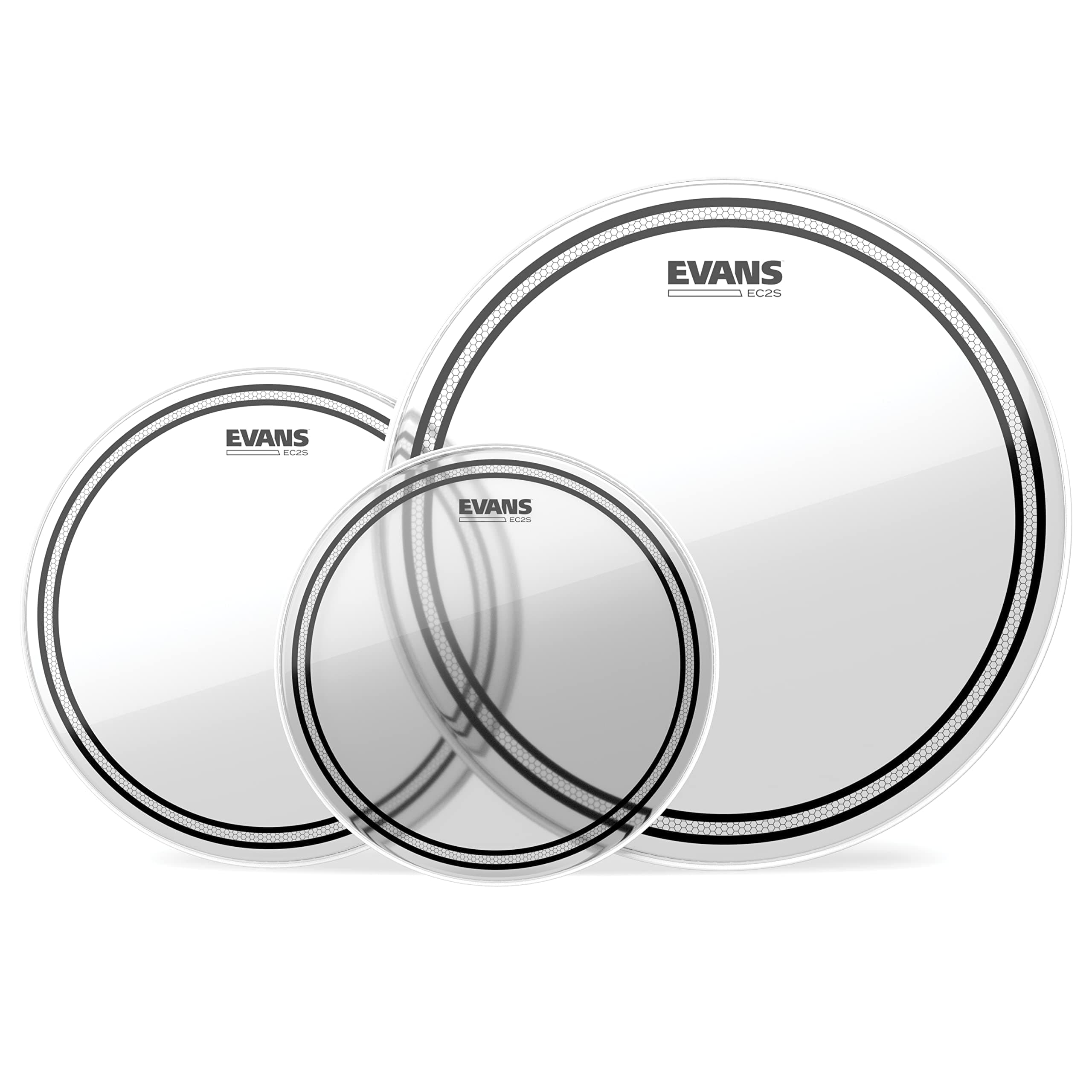 Evans Drum Heads - EC2S Clear Rock Tompack (10 , 12, 16 Inch)