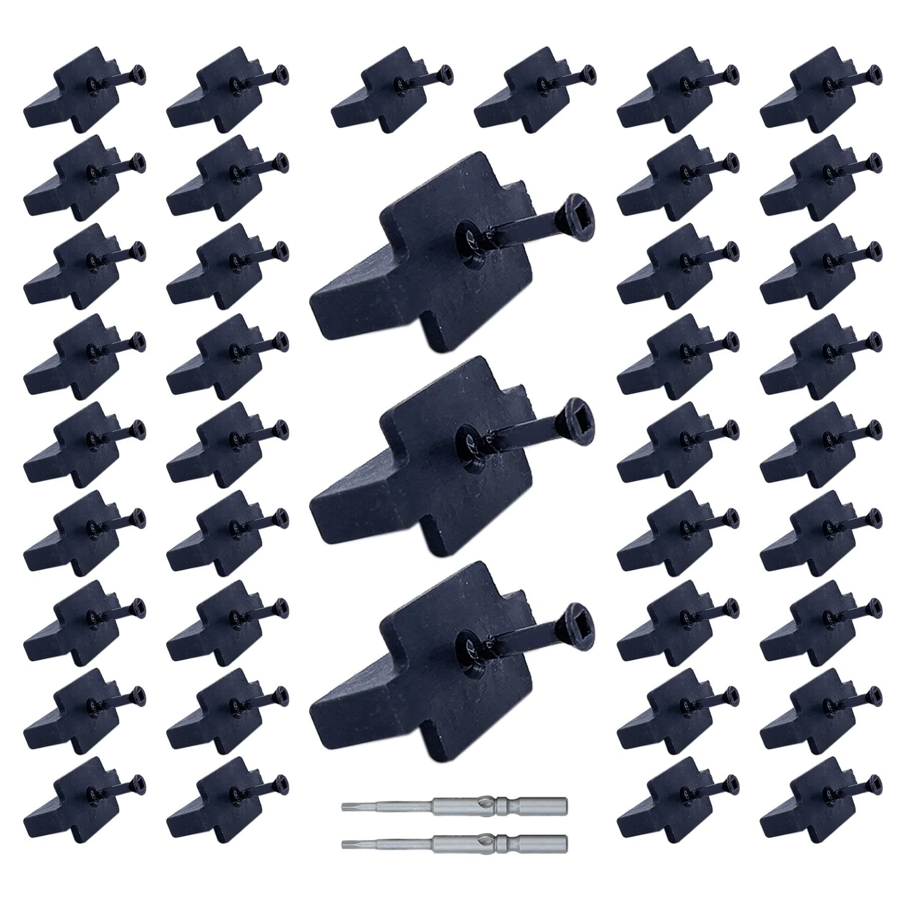 600PCS Hidden Fasteners Deck Fastener Clip Universal Nylon Clips Decking Fasteners Decking Fixings Preloaded T Clips for Installing Composite Deck Boards
