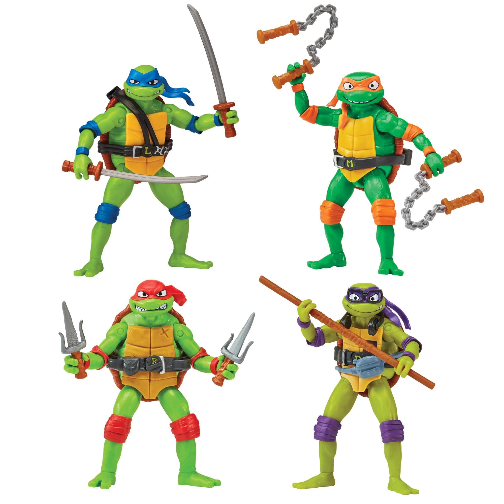 Mutant Mayhem Basic Figure Turtle 4-Pack Bundle by Playmates Toys
