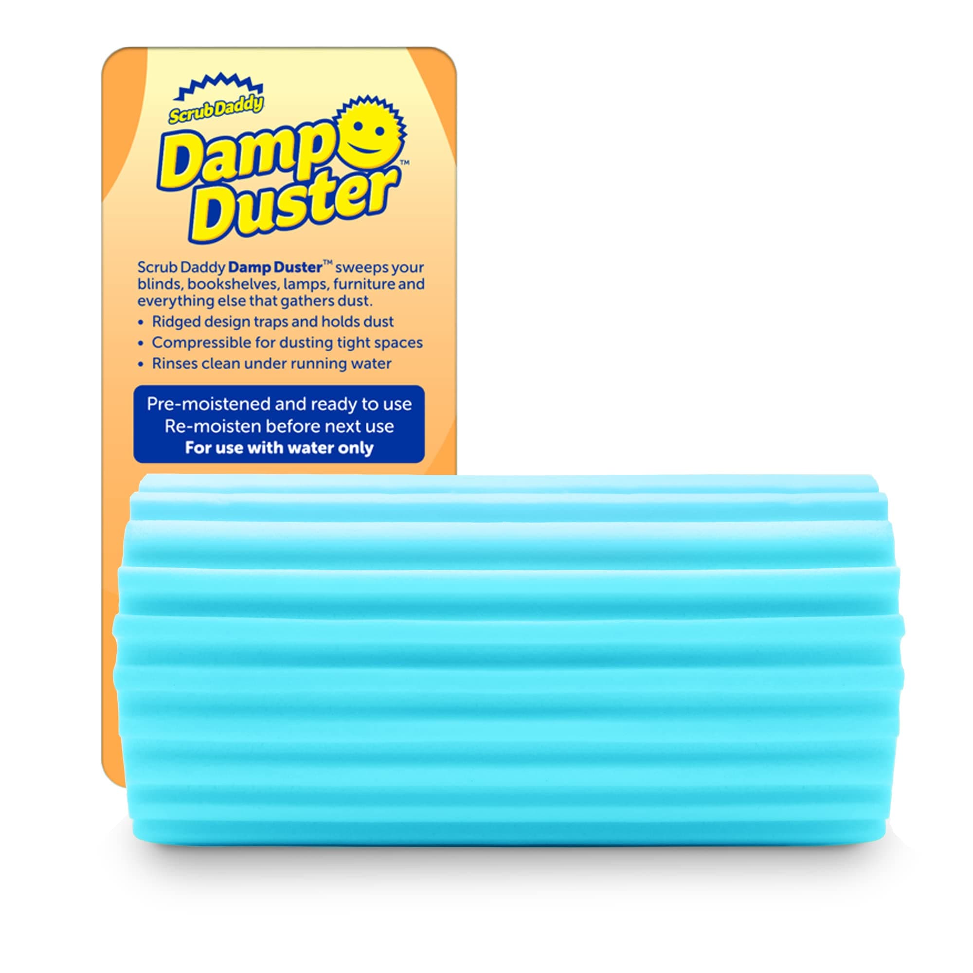 Damp Duster, Magical Dust Cleaning Sponge, Dusters for Cleaning, Venetian & Wooden Blinds Cleaner, Vents, Radiator, Skirting Boards, Mirrors, Dust Brush Tools, Home Gadgets, Light Blue