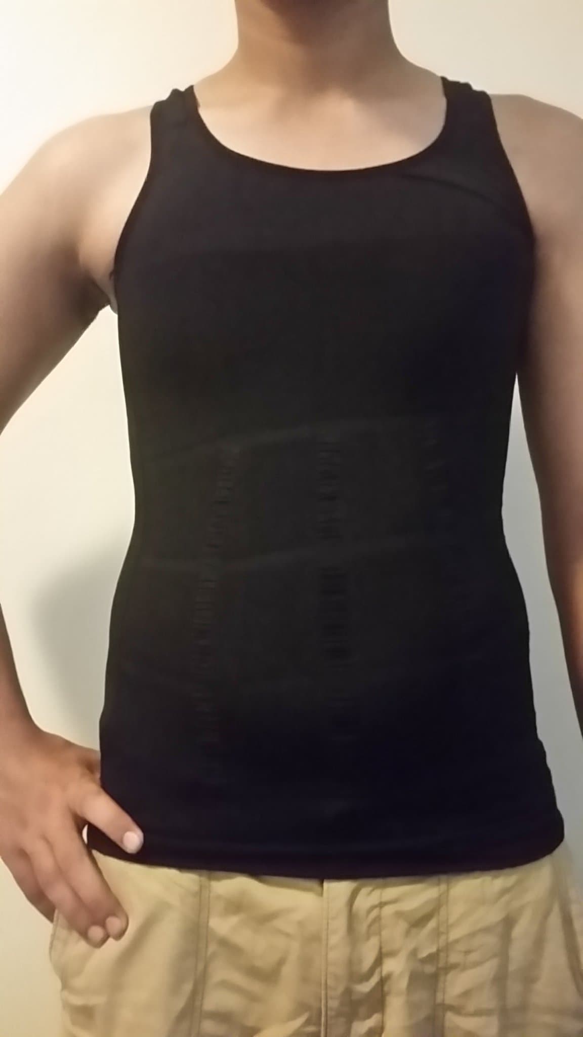 2 Pc DivaDivya Slimming Slim Compression T Shirt Black/Med