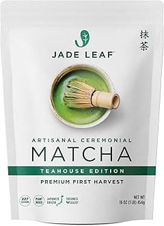 Ceremonial Grade Matcha Green Tea Powder - Authentic Japanese Origin - Artisanal Teahouse Edition Premium First Harvest (1 Pound Bulk Matcha)
