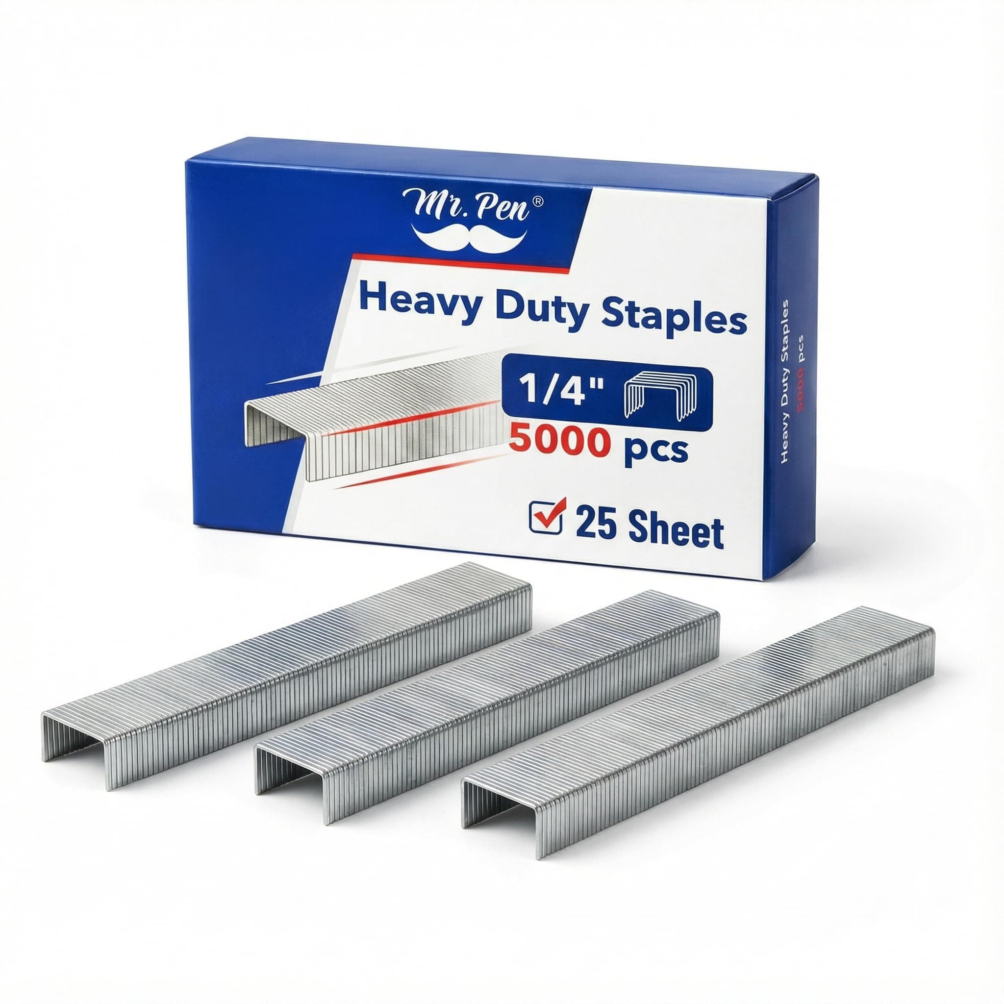 Mr. Pen- Staples Office Supply, 5000 Pc Staples for Stapler, 25 Sheet Staple, 1/4 inch Length(23/6), Office Staple, 100/Strip