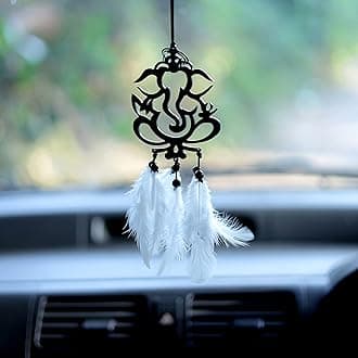 Ganesha car Hanging, Dream Catcher for car, Car Mirror Hanging Accessories Interior, Ganesha Hanging for car, Car Decoration Accessories - Ganesha-1pcs-DN-1
