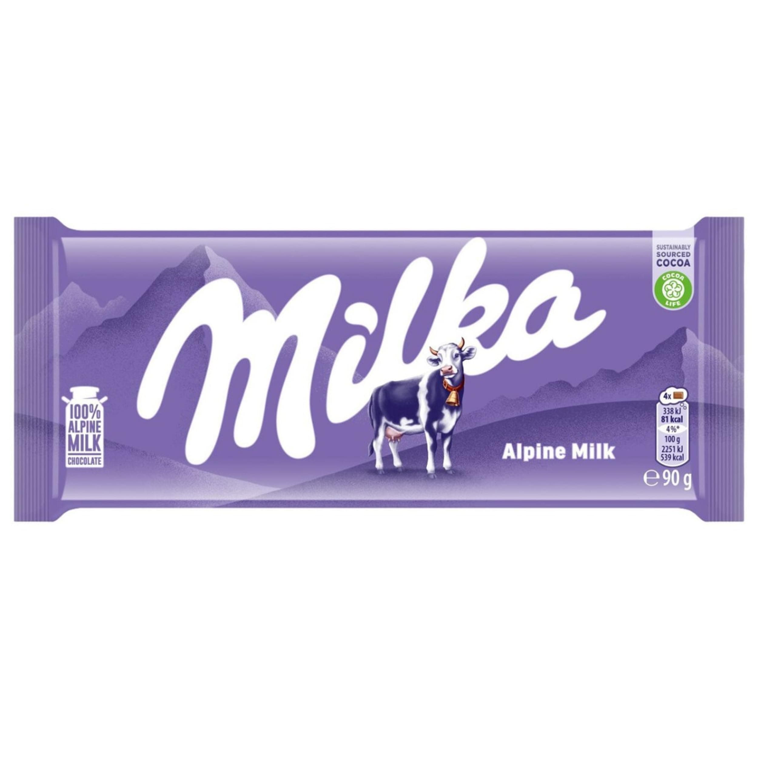 Milka Alpine Milk Chocolate - 90g