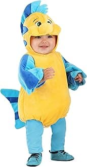 Fun CostumesDisney The Little Mermaid Flounder Infant Costume, for Halloween, Cosplay, Ocean Beach Theme Party & Dress Up