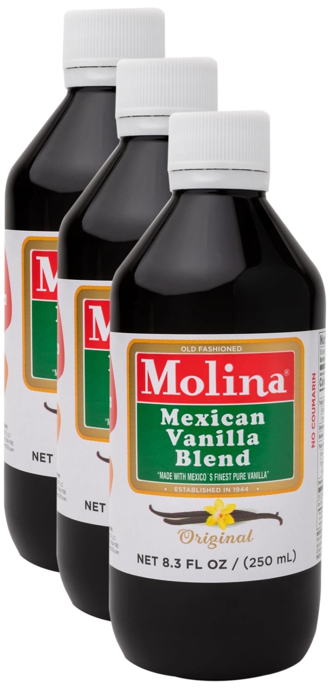 MolinaMexican Vanilla Blend Extract - Original, 8.3 Fl Oz (Pack of 3)