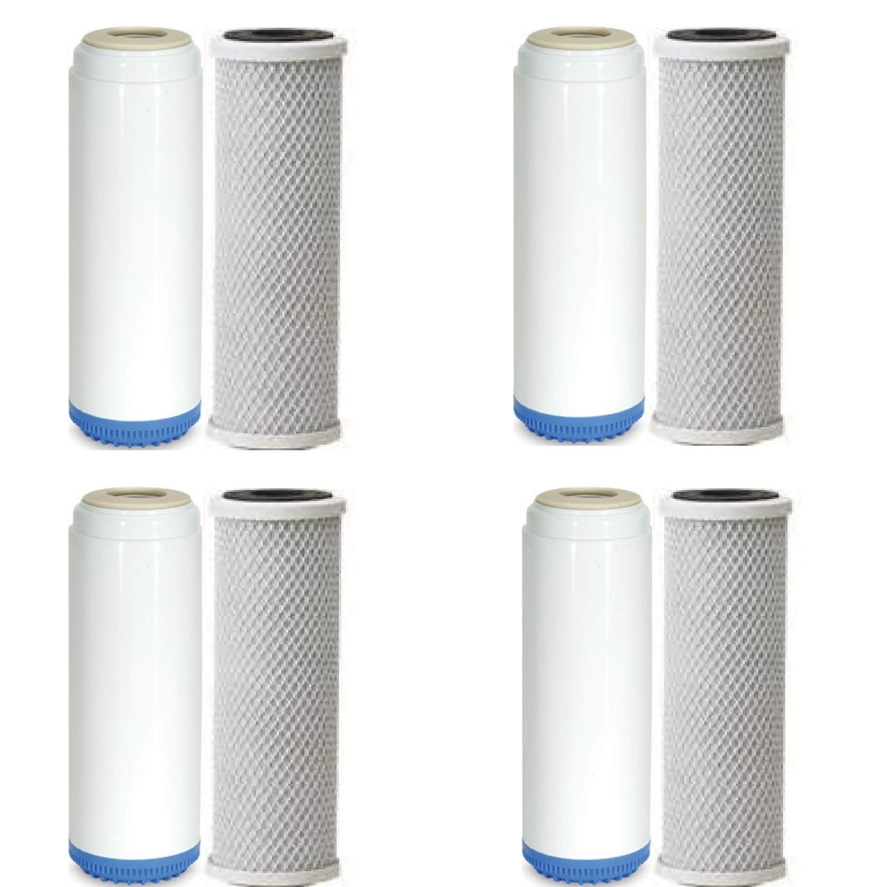 REPLACEMENT FLUORIDE & CARBON BLOCK FILTERS. 4 SETS. UPGRADE OR REFILL SYSTEM! …
