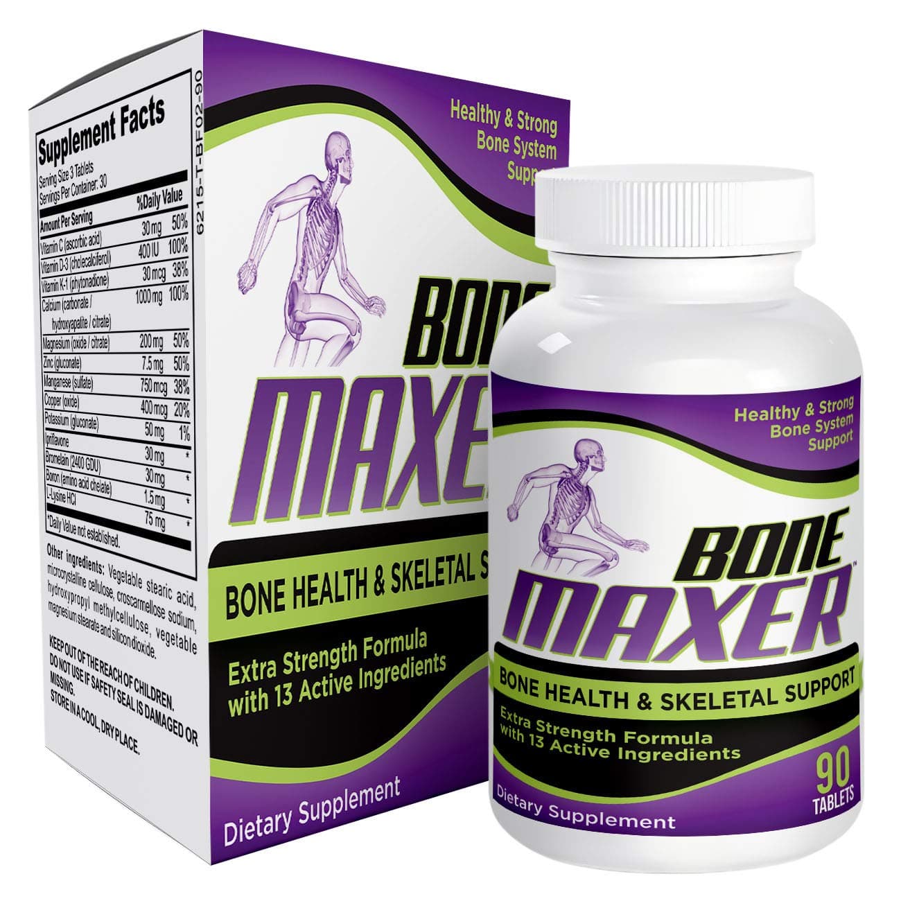 Bone-Maxer: Bone Health Skeletal Support Supplement - Natural Bone Supplements/Pills - 90 Tablets
