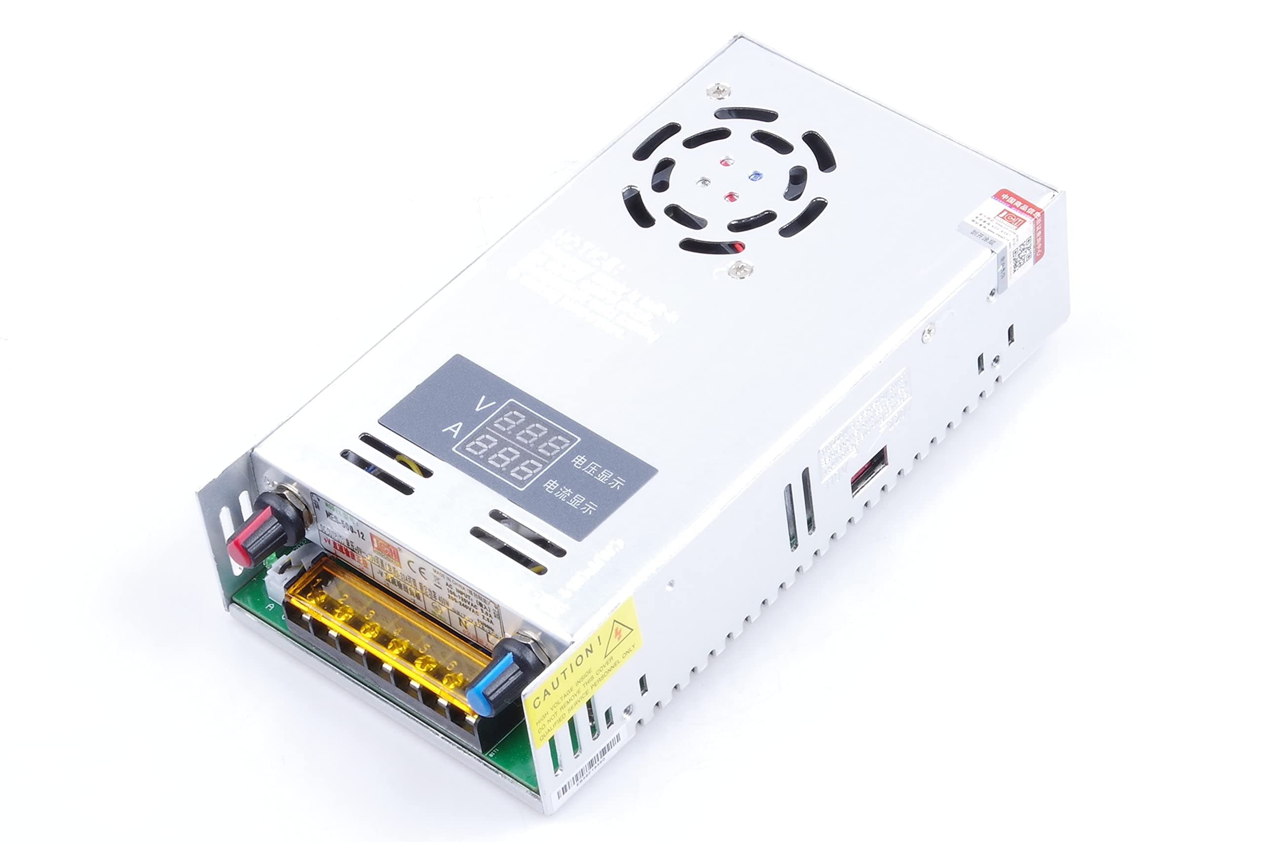 Adjustable DC Power Voltage Converter AC 110V-220V to DC 0-48V 0-10A Module 48V 10A Switching Power Supply Digital Display 480W Voltage Regulator Transformer Built in Cooling Fan (DC 0-48V 10A)