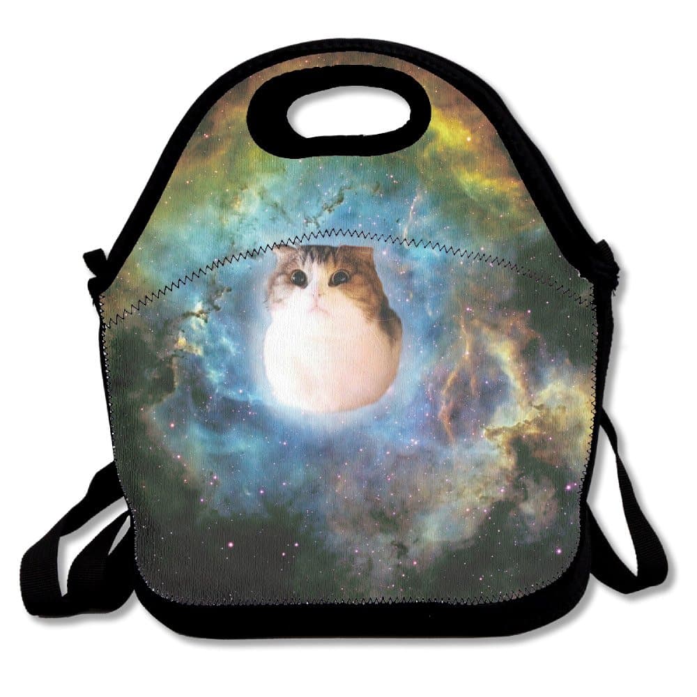 Galaxy Cat Lunch Bag Box Tote Bag