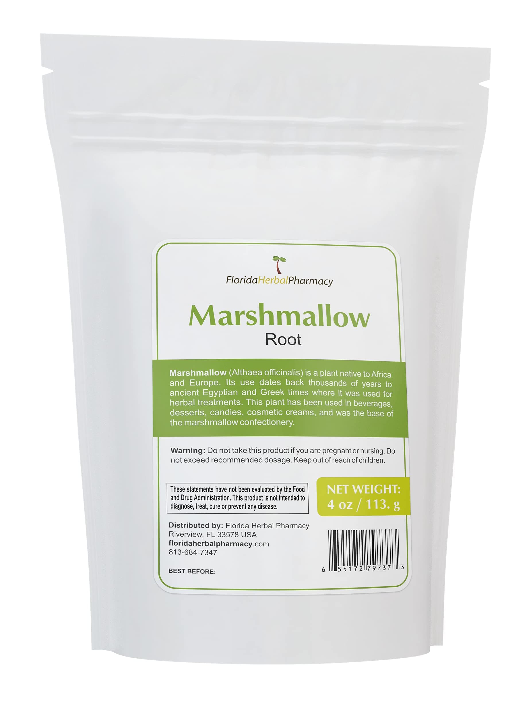 Florida Herbal Pharmacy, Marshmallow Root (Althaeae officinalis) 4 oz.