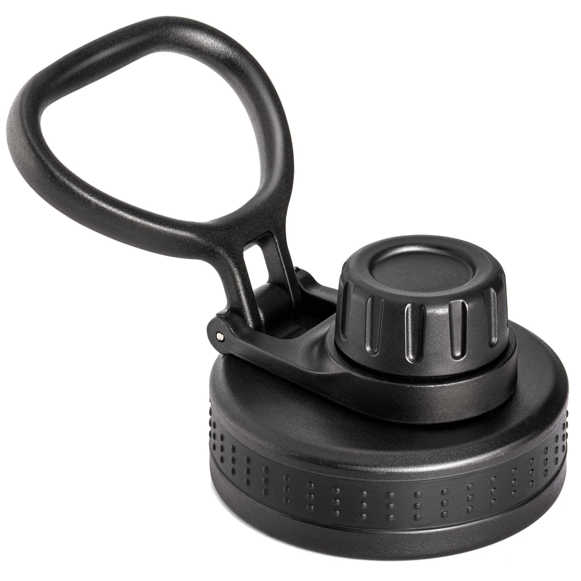 Spout Lid Replacement for Thermoflask, Takeya, Simple Modern, IRON °FLASK - Wide Mouth 12/16/18/22/32/40/64oz Water Bottles | BPA-Free Leakproof Sport Cap with Handle (2.28" Diameter 1 pack)