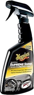 Meguiar's G4016 Supreme Shine Protectant, 16 Oz, Car Interior Cleaner/Protectant for UV Rays Helps Prevent Fading, Cracking, and Aging, Spray Bottle for Spray-on Application and Easy Removal