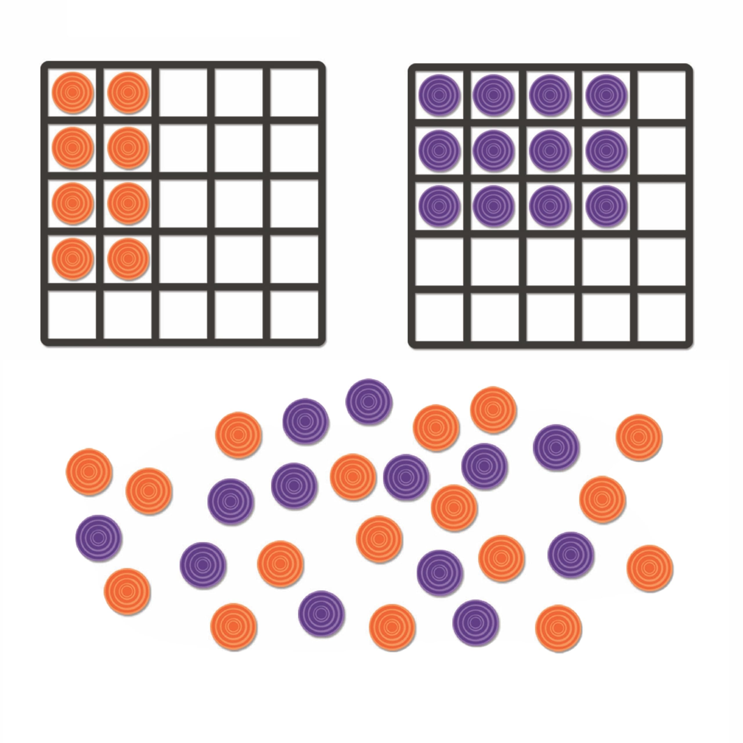 Learning Resources Giant Magnetic Array Set - Math Teacher and Classroom Supplies, Homeschool Math Tools