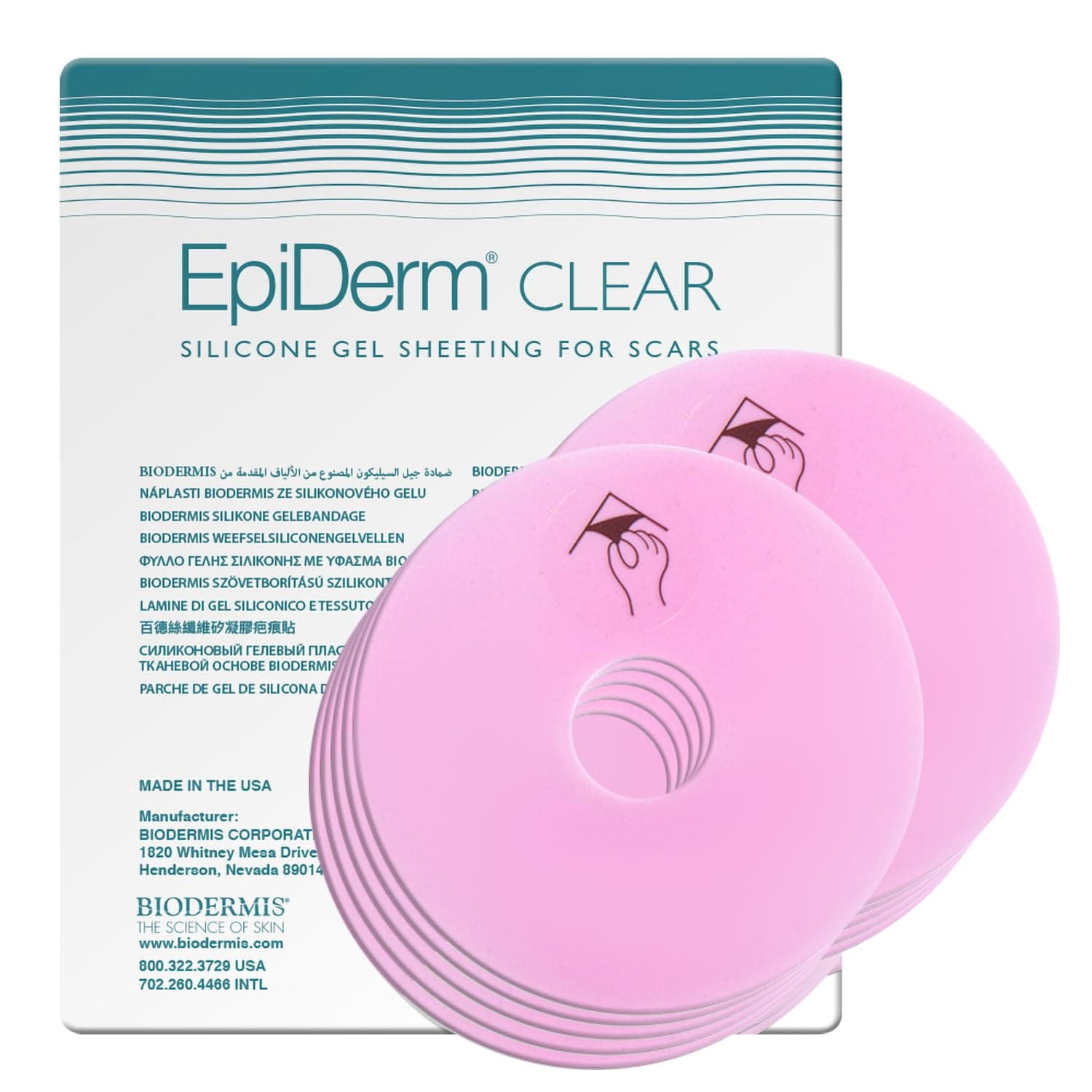 Epi-Derm Circles - 3 x .75 inches - (5 pair) (Clear) Silicone Scar Sheets from Biodermis