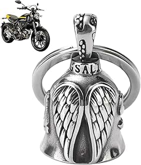 Guardian Angel Motorcycle Bell - Stainless Steel Biker Luck Bell for Motorbikes