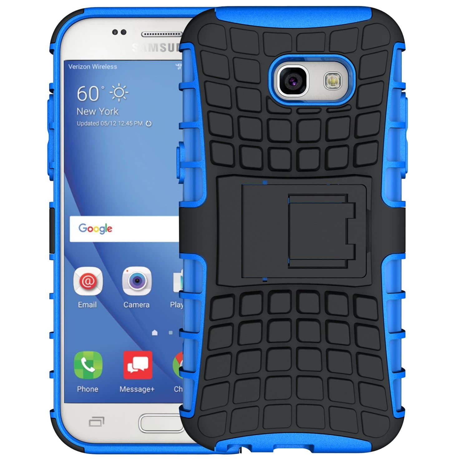 Samsung Galaxy A5 2017 Case,La Farah Rugged Armor Heavy Duty Phone Case with Kickstand,Protective Phone Cover for Samsung Galaxy A5 2017(Blue)