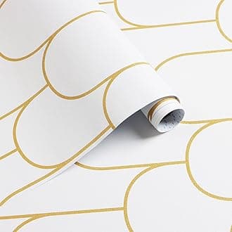 Wallpaper for Wall Sticker for Home,Office 45x300cm Sticker Wallpaper Peel and Stick Hexagon Removable Self Adhesive Waterproof Wallpaper(Pack of 1), White