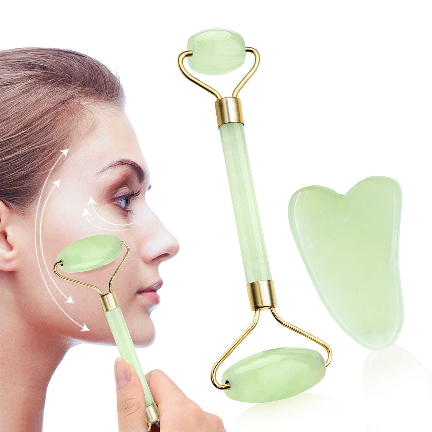 Anti-Aging Jade Roller & Gua Sha Scraping Massage Tool