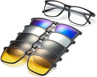 Magnetic Polarised Clip on Sunglasses Plastic Frame for Night Driving Pack of 5