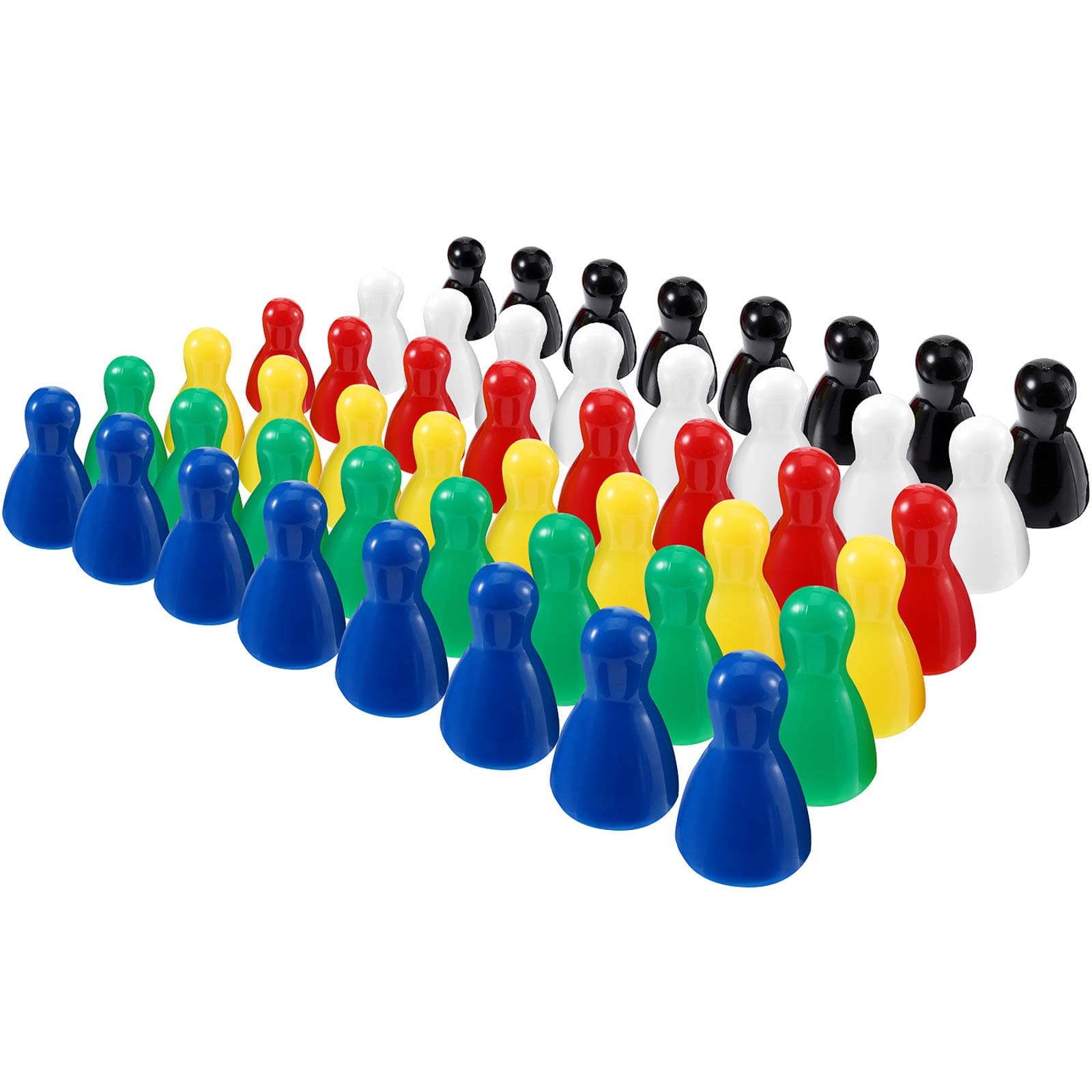 Gejoy 48 Pcs Board Game Pieces Bulk Multicolor Plastic Pawns 1 Inch Chess Tabletop Markers