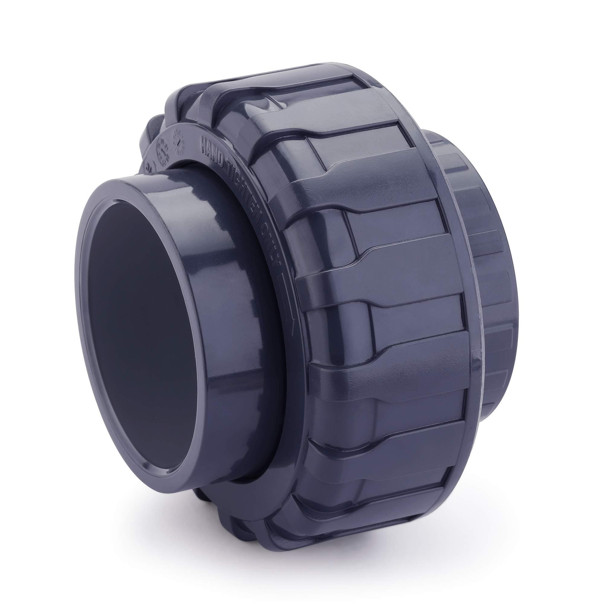Hydroseal PVC Pipe Fitting, 3" Union Jetstream, Schedule 80, Grey, EPDM O-Ring, Socket x Socket, F1970, SCH80 (3")