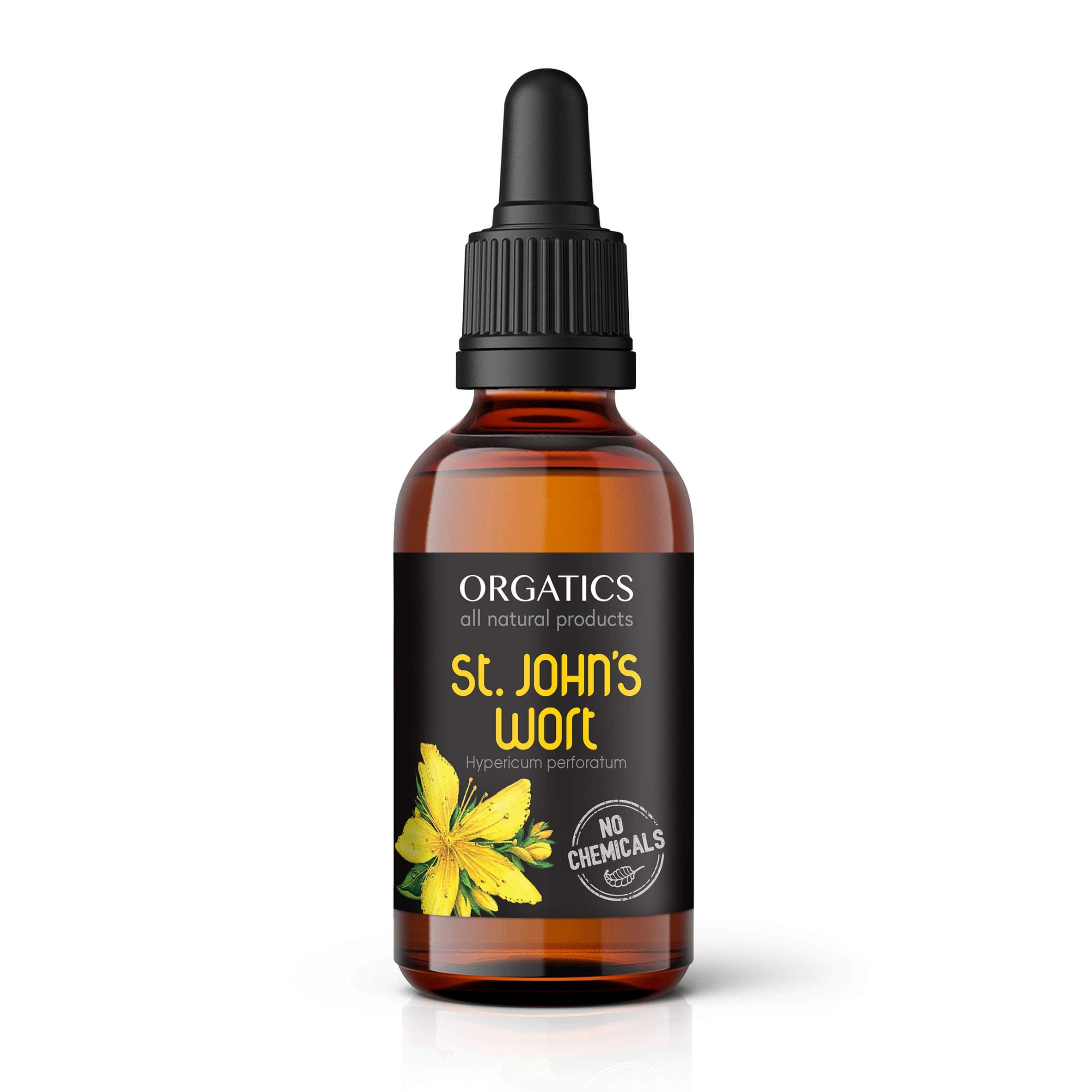 Premium St. John's Wort Oil - Alcohol-Free Hypericum Perforatum Oil Drops (100 ml | 3.4 fl.oz.)