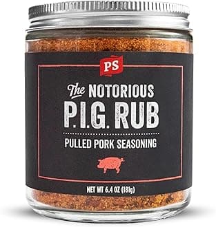 PS Seasoning Notorious PIG - Sweet Brown Sugar Pulled Pork Rub - Smoky BBQ Pork Butt Seasoning for Ribs, Shoulder and Chops -Sweet-Heat Barbecue Dry Rub Capable of Building Bark for Low-and-Slow Smoking