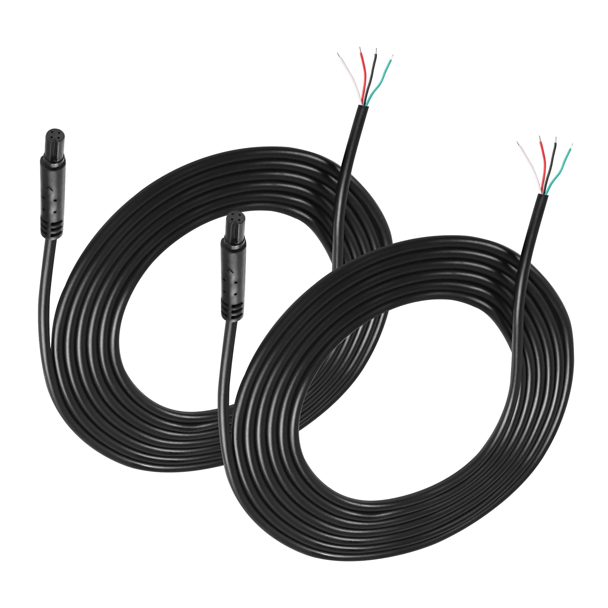 MEIRIYFA 4 Pin Dash Cam Cable Rear Camera Pigtail Cable,4 Pin Female Bare Wire Rear View Backup Camera Extension Cord,2 Pack Dash Cam Rearview Mirror Cable for Pick-up Trucks,Trailer,RV,SUV,Bus -6.5FT