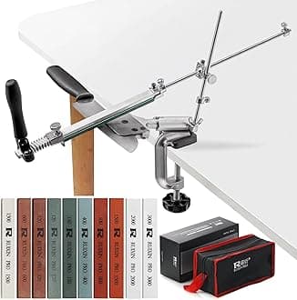 Knife Sharpener with 10 Whetstones