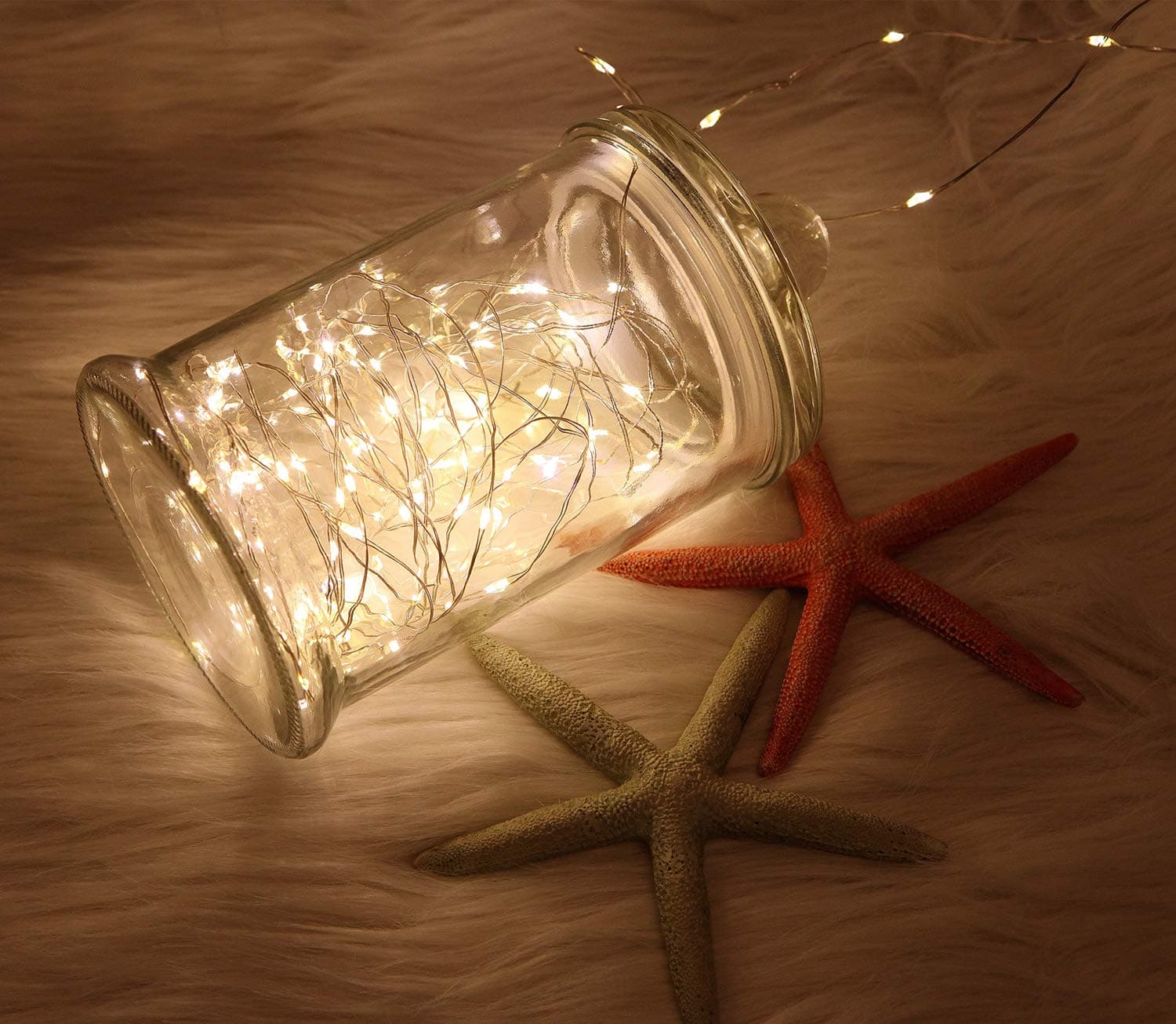 2 Pack 20 Feet 60 Warm White Led Battery Operated Fairy Lights with Remote Control Timer Waterproof Silver Copper Wire Twinkle String Lights for Party Bedroom Wedding Christmas Decorations