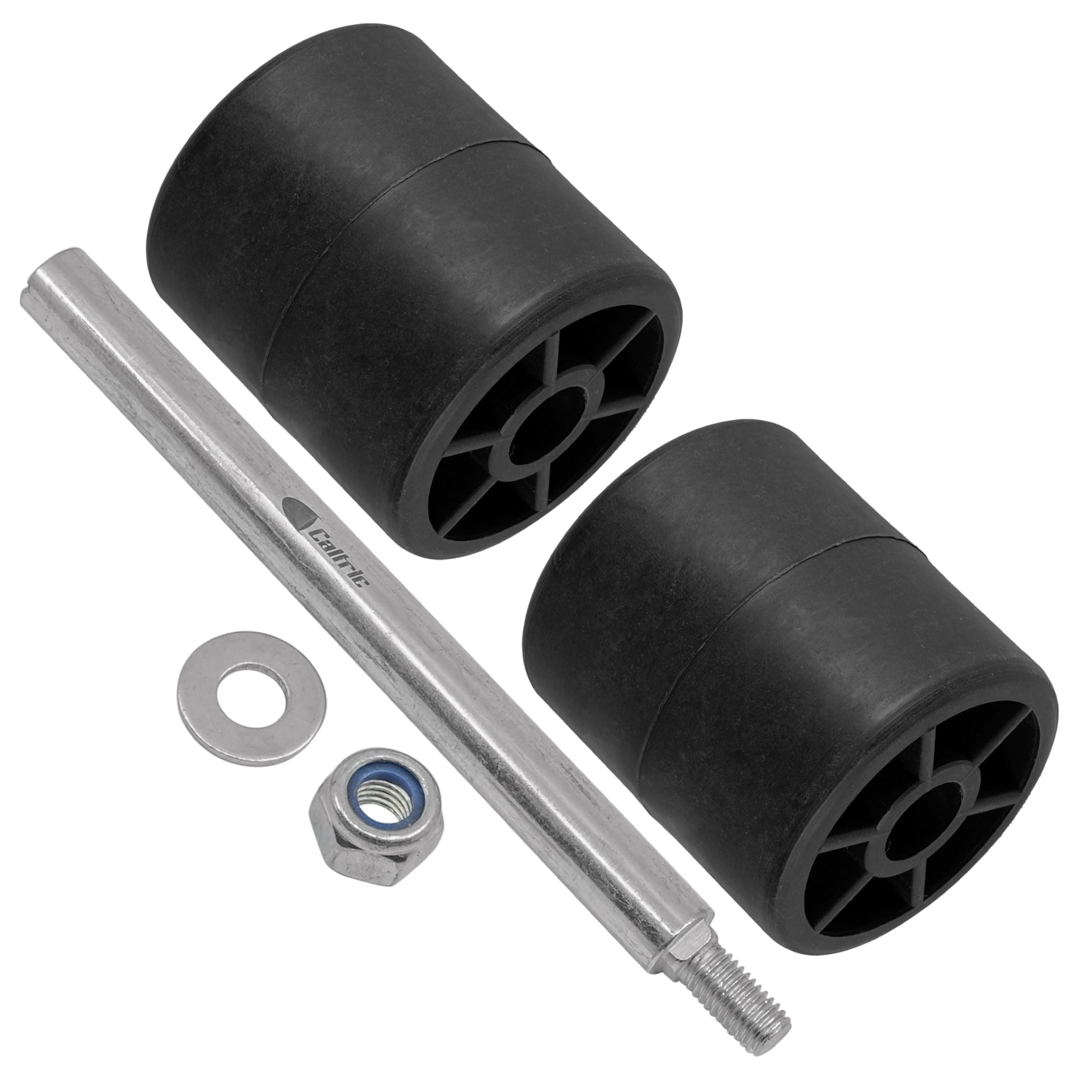Caltric Deck Roller with Rod Compatible with John Deere LX200 GT225 GT235 GT235E GT245 LT170 Mower Deck